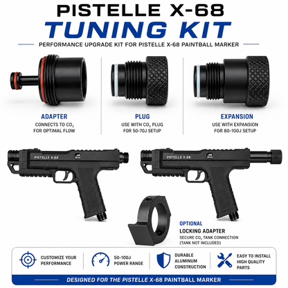 Ultimate Power Kit for Pistelle X-68 HPA (50–100 Joules) | Complete Tuning Chamber System