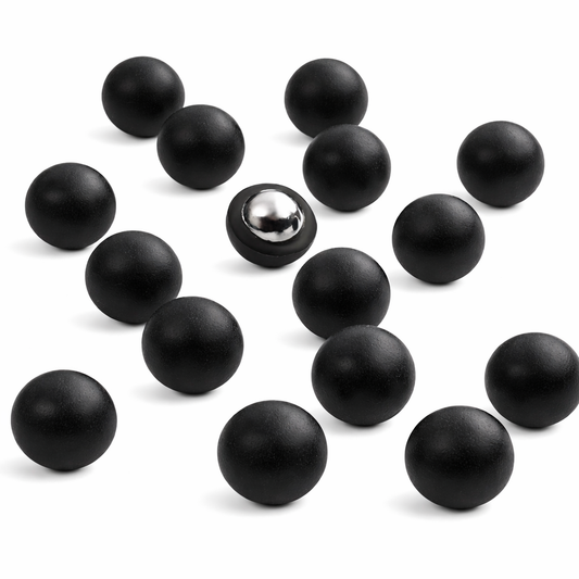 RIOT BALLS .43 Cal Reusable Training Balls – 2.0g Steel Core PVC Coated – 100 Pack Black Black