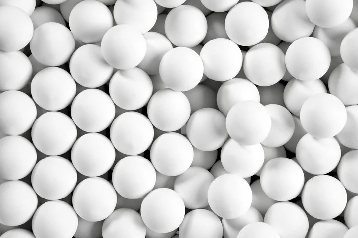 White 500 X Less Lethal Seamless .50 Cal Solid PVC Jaw Breaker High Impact Balls