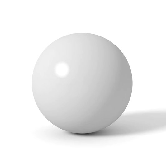 White 500 X Less Lethal Seamless .50 Cal Solid PVC Jaw Breaker High Impact Balls